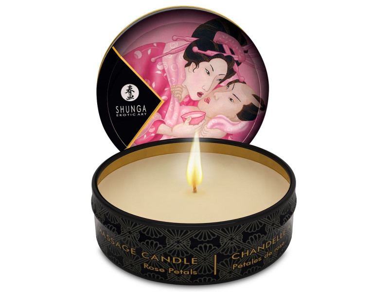 SHUNGA - MINI CARESS BY CANDLELIGHT DISPLAY MASSAGE CANDLES 24 UNITS