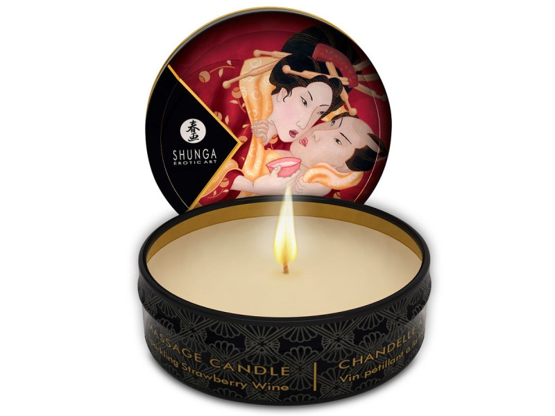 SHUNGA - MINI CARESS BY CANDLELIGHT DISPLAY MASSAGE CANDLES 24 UNITS