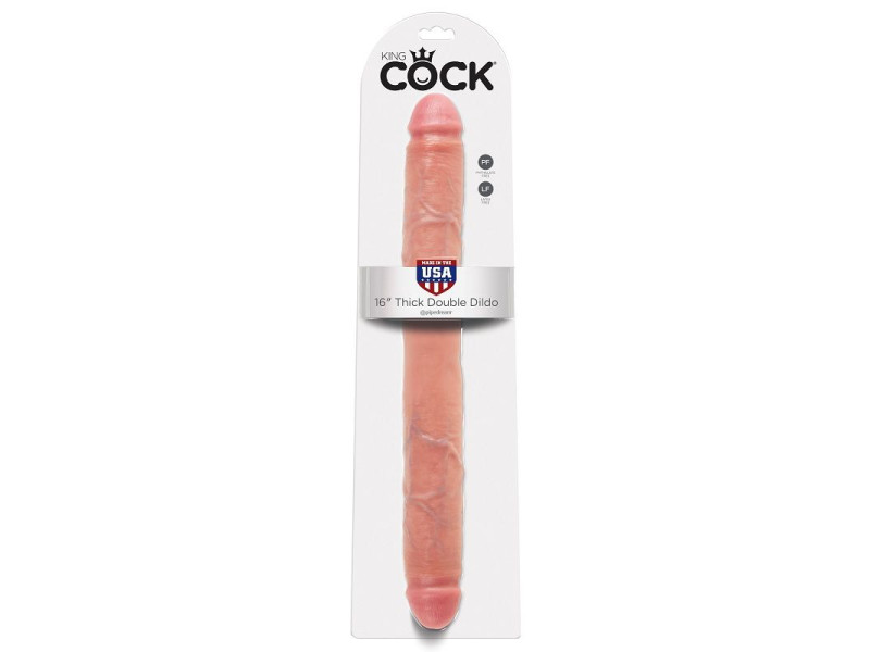 KING COCK - THICK DOUBLE DILDO FLESH 40.6 CM