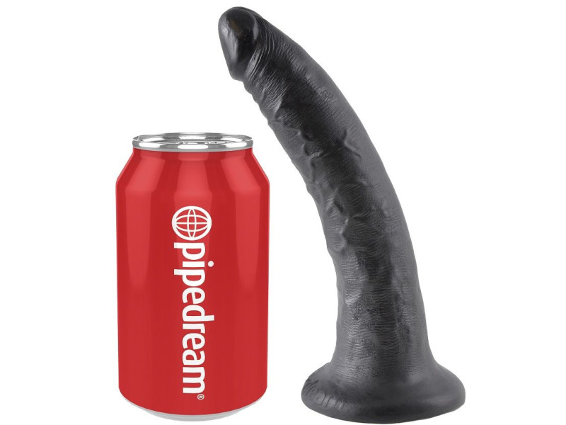 KING COCK - 7 DILDO BLACK 17.8 CM