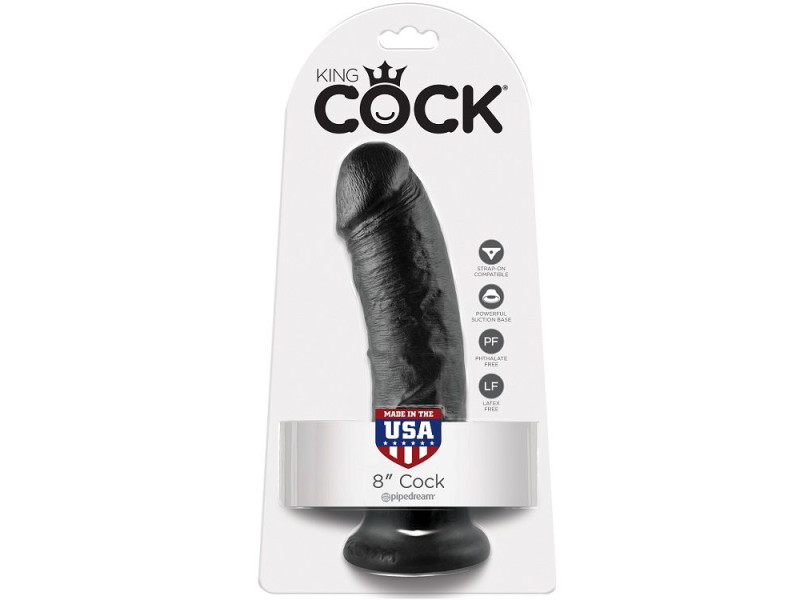 KING COCK - 8 DILDO BLACK 20.3 CM