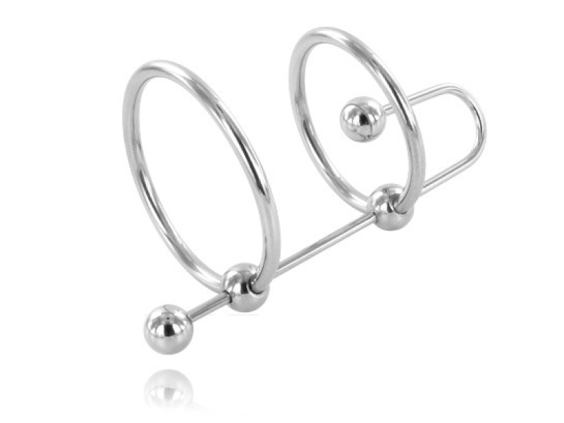 METAL HARD - EXTREME RING WITH URETHRAL STOP