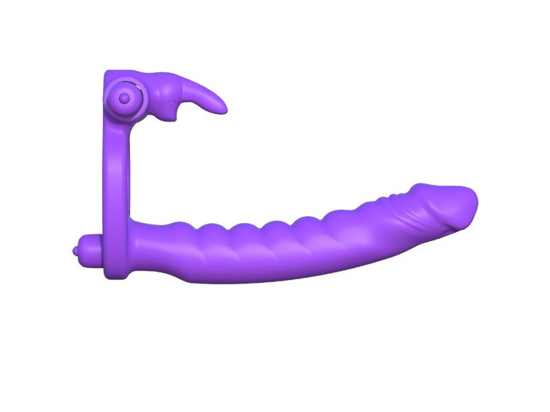 FANTASY C-RINGZ - SILICONE DOUBLE VIBRATOR RABBIT