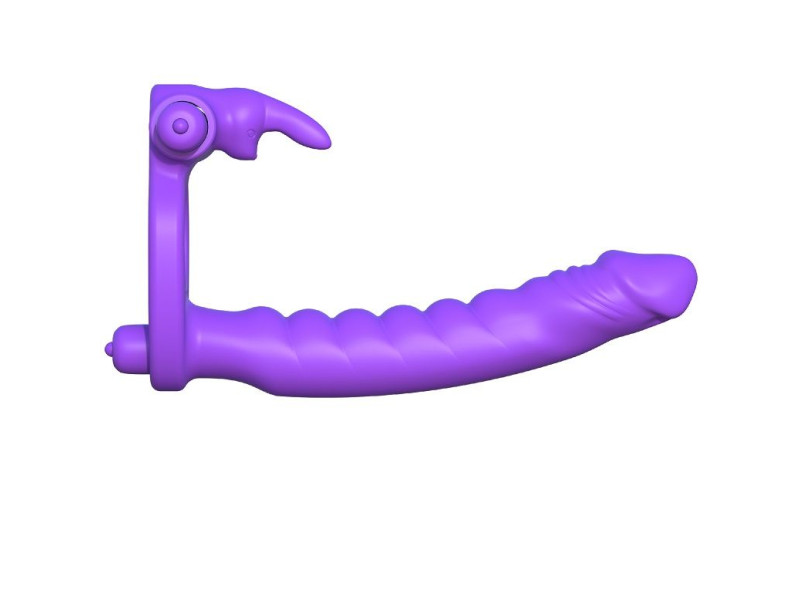 FANTASY C-RINGZ - SILICONE DOUBLE VIBRATOR RABBIT