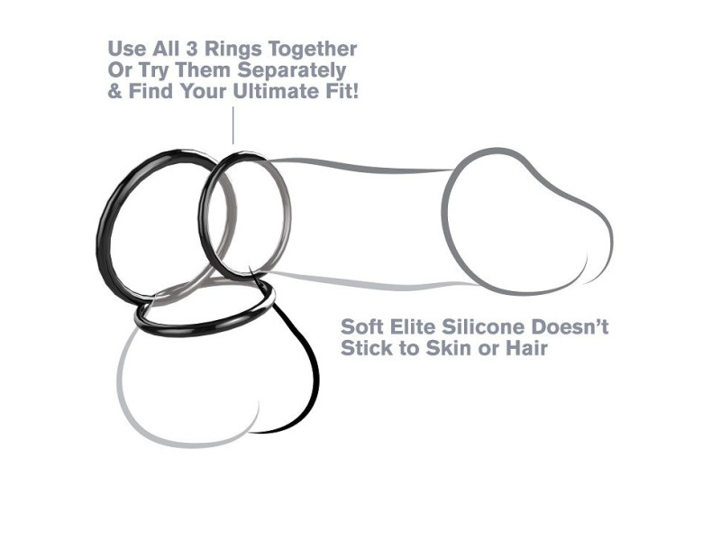 FANTASY C-RINGZ - SILICONE 3 RING STAMINA SET