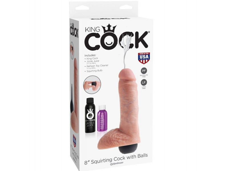 KING COCK - REALISTIC NATURAL EJACULATOR PENIS 20.32 CM