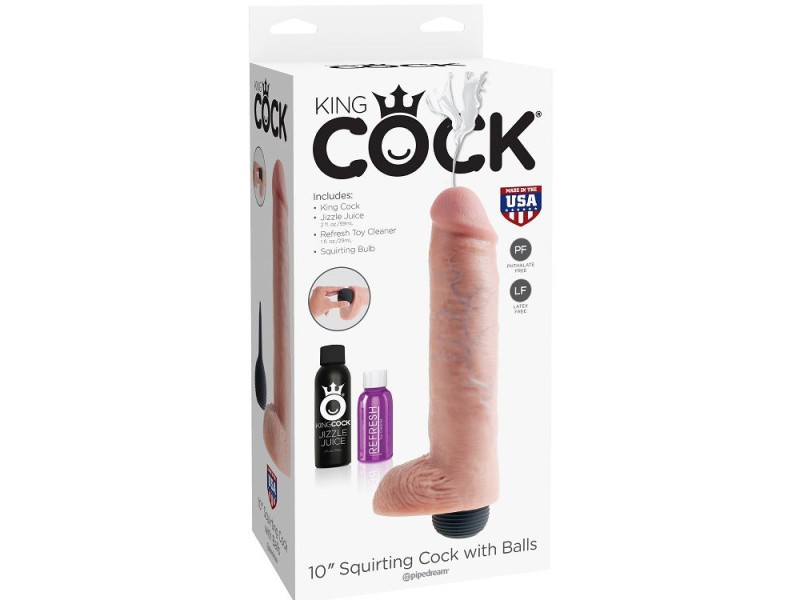 KING COCK - REALISTIC NATURAL EJACULATOR PENIS 25.40 CM