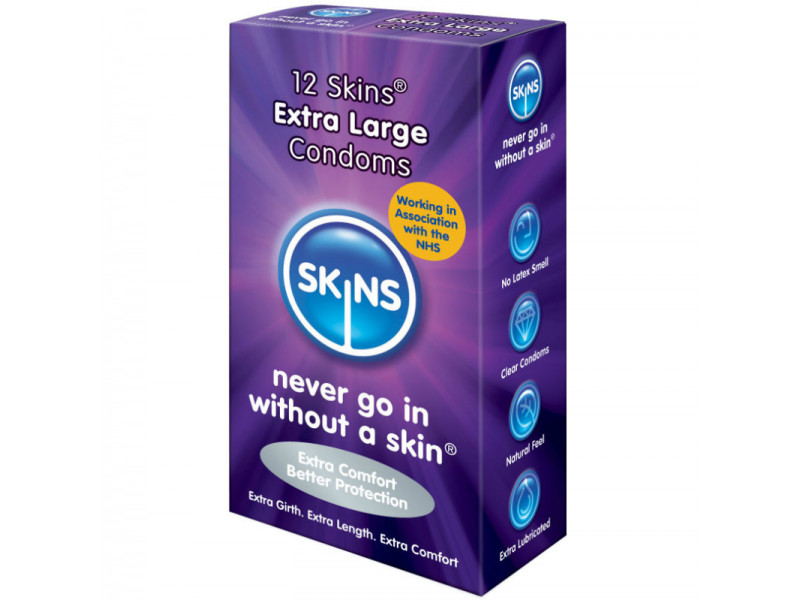 SKINS - CONDOM EXTRA LARGE 12 PACK