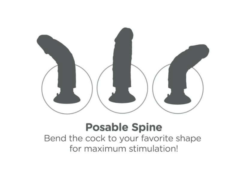 KING COCK - 20.32 CM VIBRATING COCK FLESH