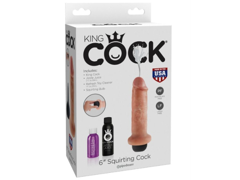 KING COCK - 15.24 CM SQUIRTING DILDO