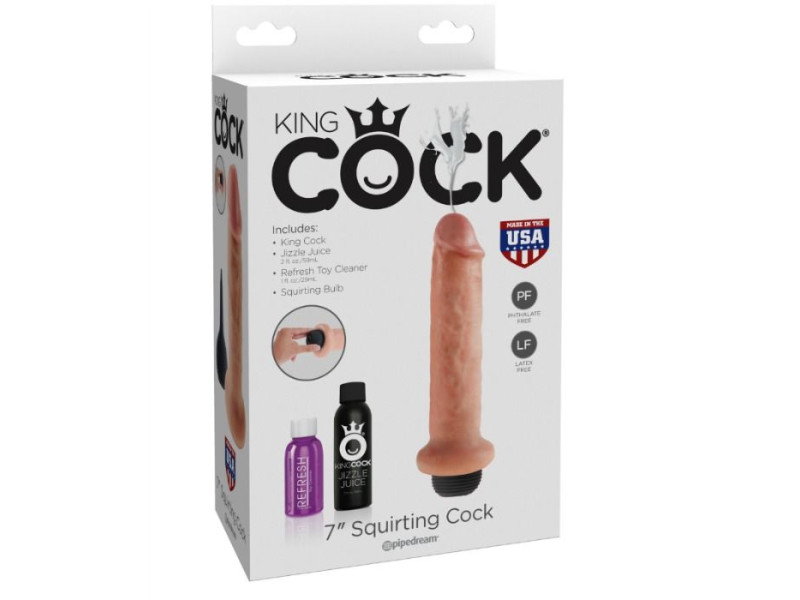 KING COCK - 17.8 CM SQUIRTING DILDO