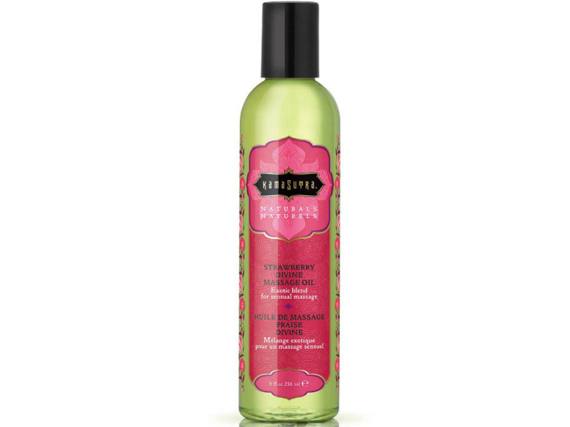 KAMASUTRA - NATURALS DIVINE STRAWBERRY MASSAGE OIL 236ML