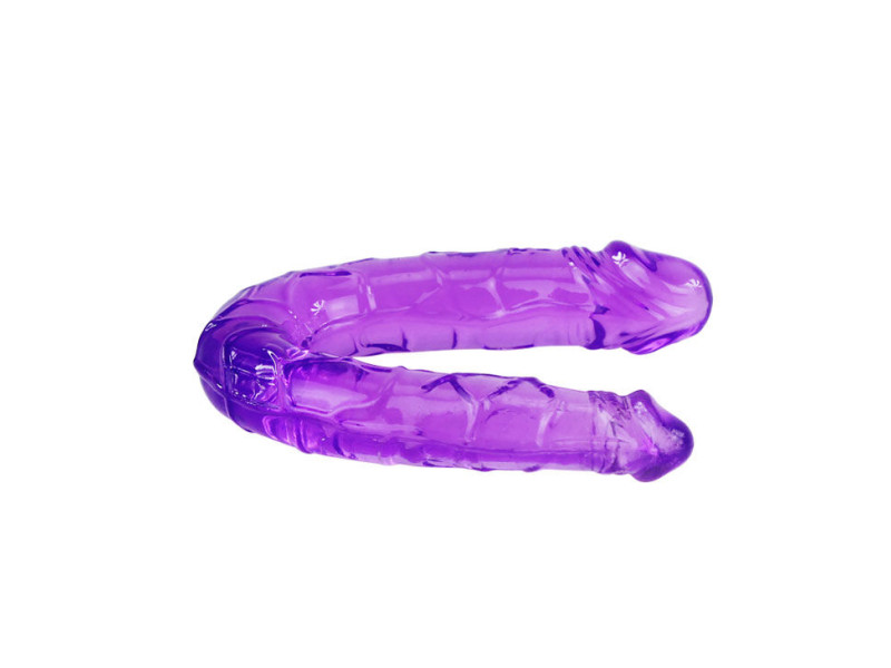 BAILE - DOUBLE DILDO IN LILAC FLEXIBLE JELLY