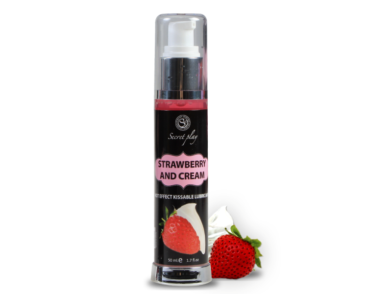 SECRETPLAY - LUBRICANT 2-1 HEAT EFFECT STRAWBERRY & CREAM 50 ML