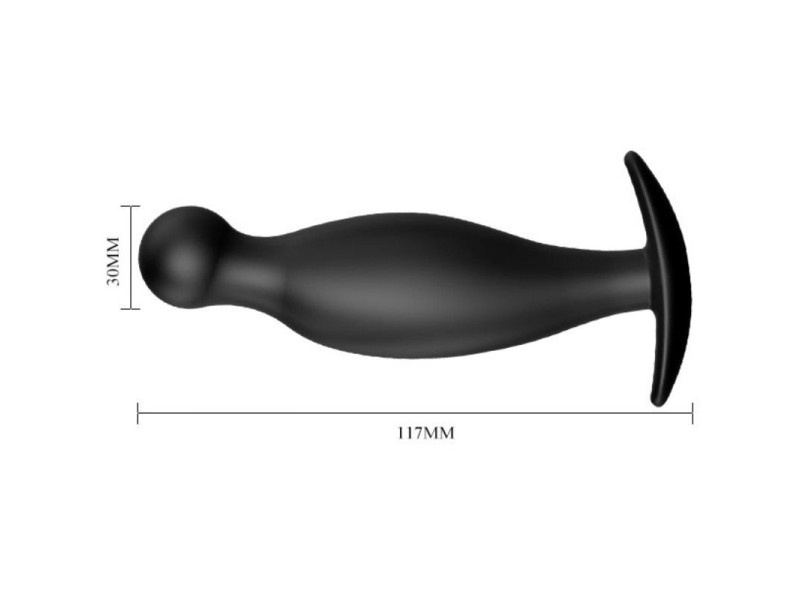 PRETTY LOVE - SILICONE ANAL PLUG 11.7 CM BLACK
