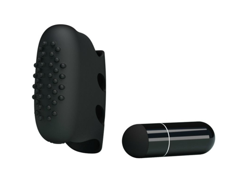 PRETTY LOVE - FLIRTATION STEWARD BLACK VIBRATION THIMBLE