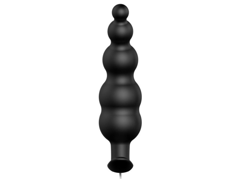 PRETTY LOVE - ANAL PLUG SILICONE EXTRA STIMULATION AND 12 VIBRATION MODES BLACK REMOTE CONTROL