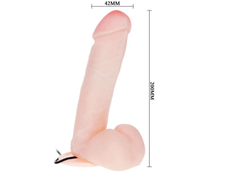 BAILE - REALISTIC DILDO WITH VIBRATION AND ROTATION 20 CM