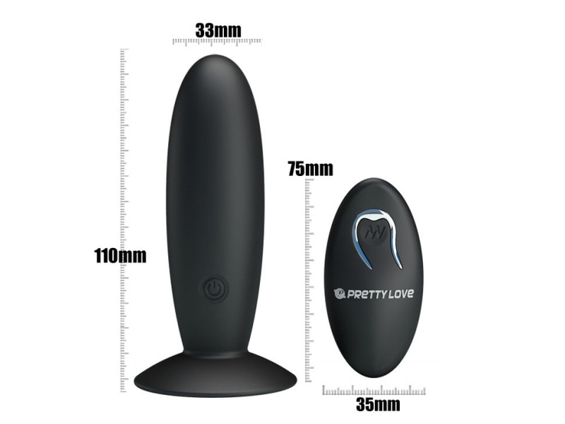 PRETTY LOVE - RECHARGEABLE ANAL PLUG WITH VIBRATION AND CONTROL