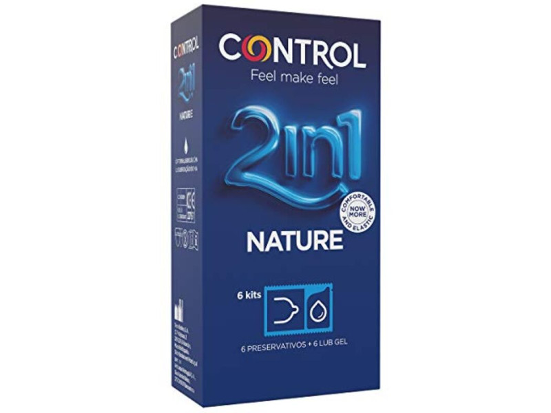 CONTROL - DUO NATURA 2-1 PRESERVATIVE + GEL 6 UNITS