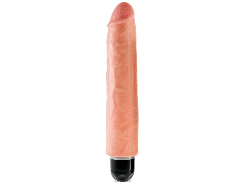 KING COCK - 25.4 CM VIBRATING STIFFY FLESH