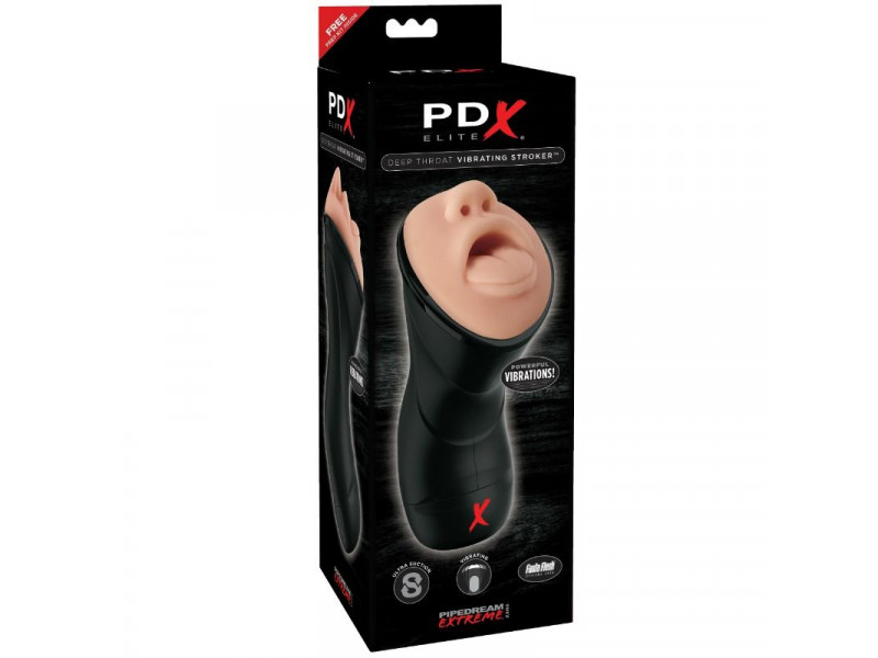 PDX ELITE - DEEP THROAT VIBRATING STROKER