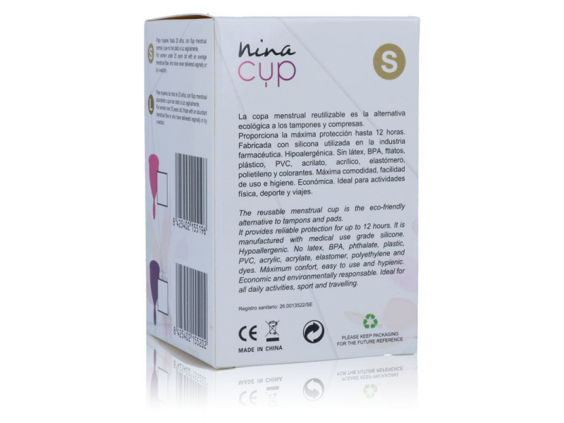 NINA KIKÍ - MENSTRUAL CUP PINK - SIZE S