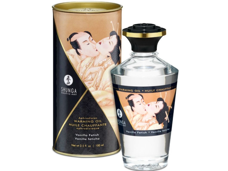 SHUNGA - FETISH VANILLA FLAVOR HEAT EFFECT MASSAGE OIL 100 ML