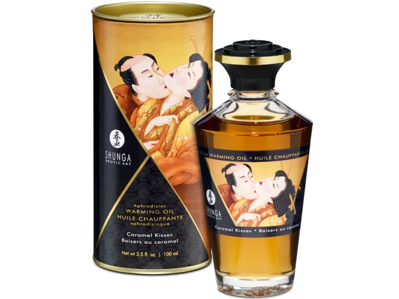 SHUNGA - MASSAGE OIL WITH HEAT EFFECT CARAMEL FLAVOR 100 ML