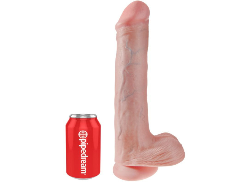 KING COCK - DILDO WITH BALLS 33 CM FLESH