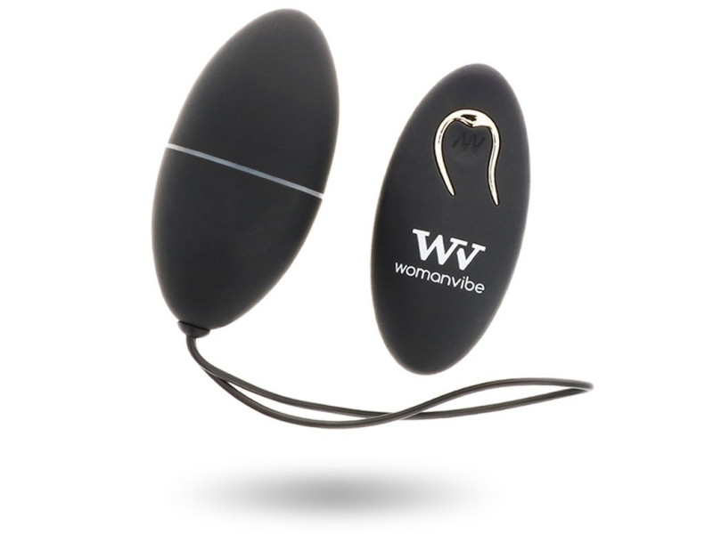 WOMANVIBE - ALSAN EGG REMOTE CONTROL BLACK SILICONE BLACK