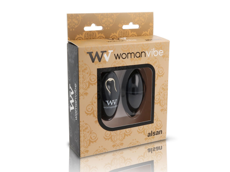 WOMANVIBE - ALSAN EGG REMOTE CONTROL BLACK SILICONE BLACK