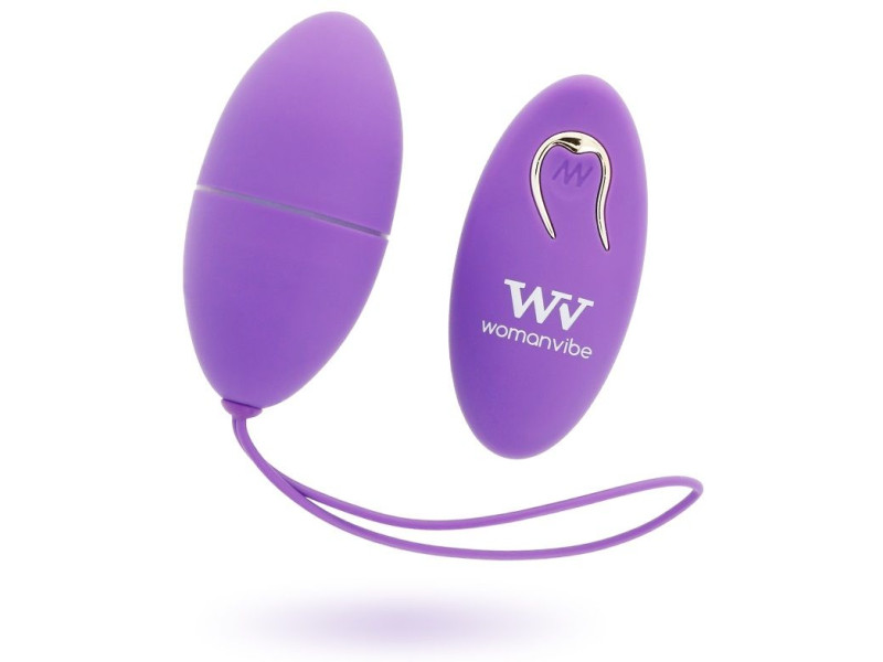 WOMANVIBE - ALSAN EGG REMOTE CONTROL BLACK SILICONE PURPLE