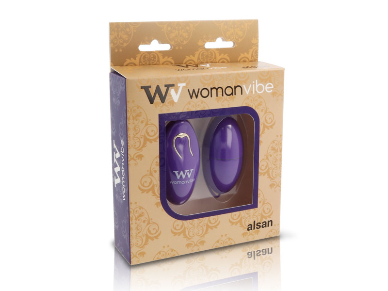 WOMANVIBE - ALSAN EGG REMOTE CONTROL BLACK SILICONE PURPLE