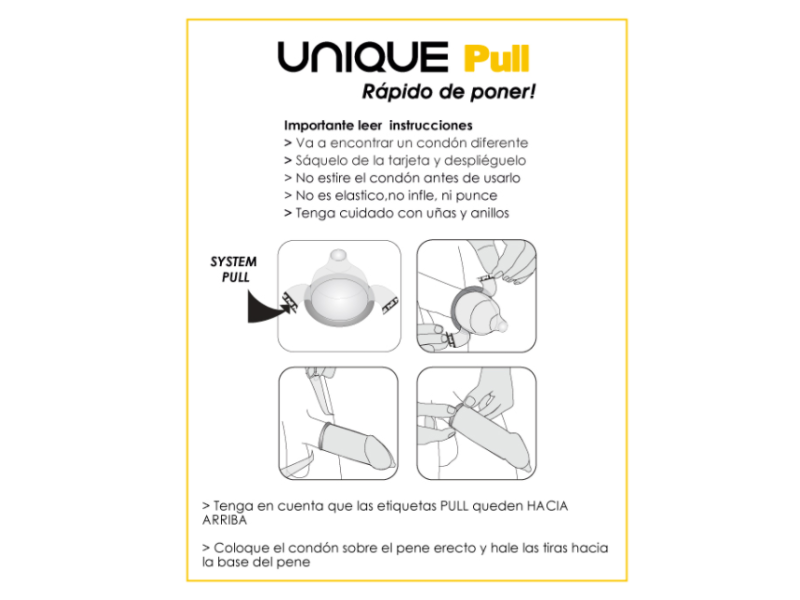 UNIQ - PULL LATEX FREE CONDOMS WITH STRIPS 3 UNITS