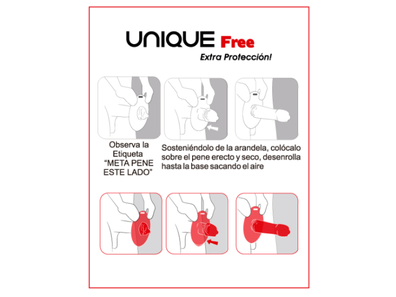 UNIQ - FREE LATEX FREE CONDOMS WITH PROTECTIVE RING 3 UNITS