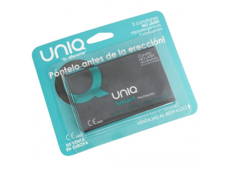 UNIQ - SMART LATEX FREE PRE-ERECTION CONDOMS 3 UNITS