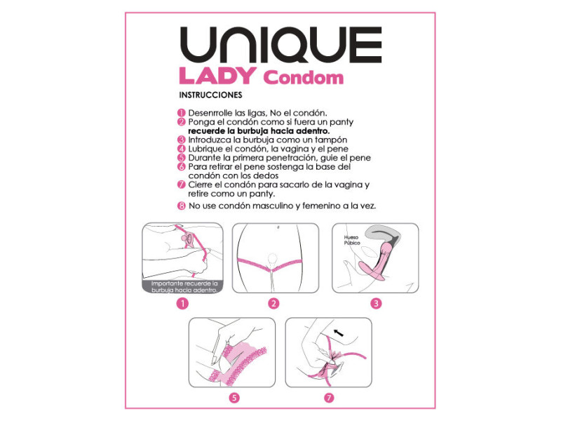 UNIQ - LADY CONDOM LATEX FREE FEMALE CONDOMS WITH GARTER BELT 3 UNITS