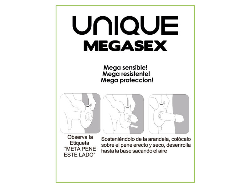 UNIQ - MEGASEX LATEX FREE SENSITIVE CONDOMS 3 UNITS