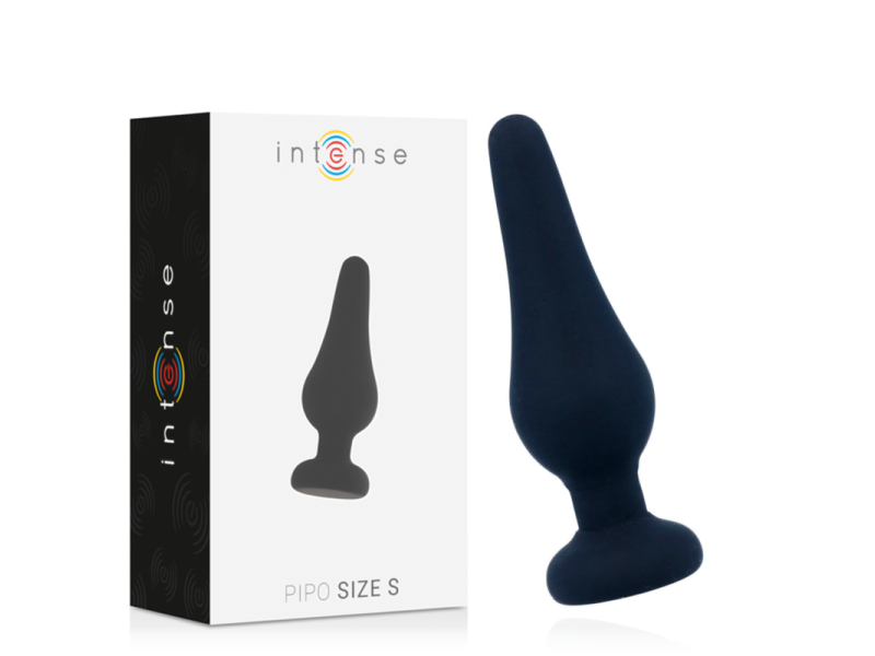 INTENSE - ANAL PLUG PIPO S BLACK SILICONE 9.8 CM