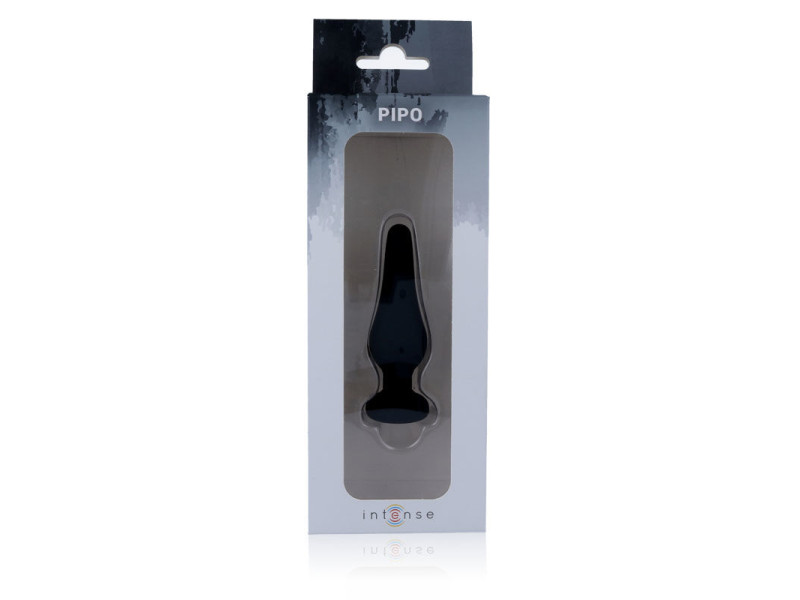 INTENSE - ANAL PLUG PIPO S BLACK SILICONE 9.8 CM