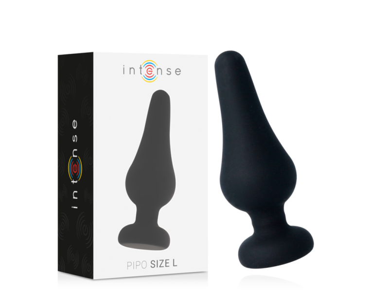 INTENSE - ANAL PLUG PIPO L BLACK SILICONE 13 CM