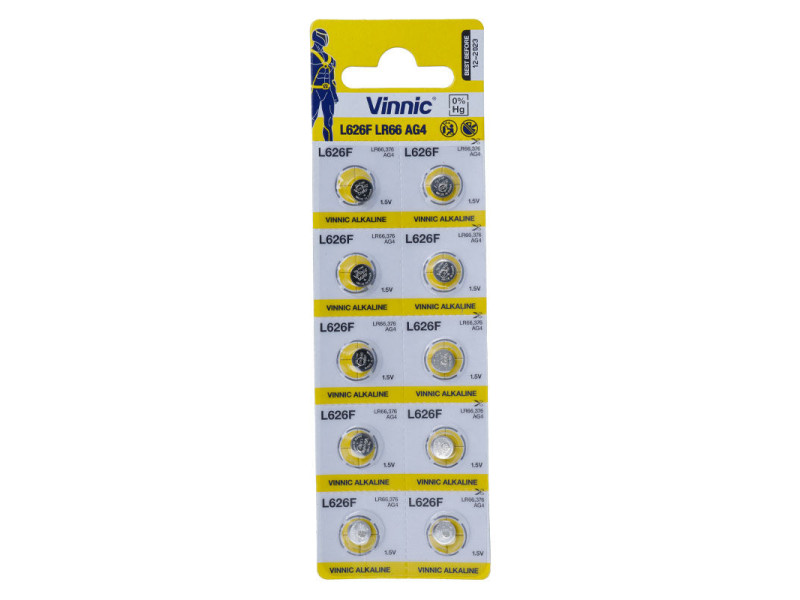 VINNIC - LR66 (AG4) 10 BATTERIES