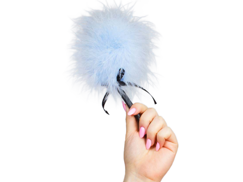 SECRETPLAY - LIGHT BLUE MARABOU DUSTER