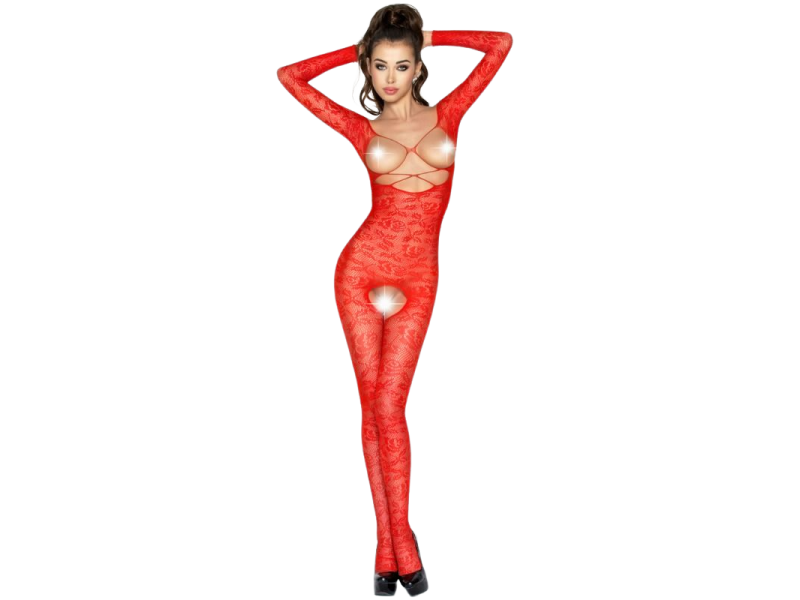 PASSION - WOMAN BS031 RED BODYSTOCKING ONE SIZE