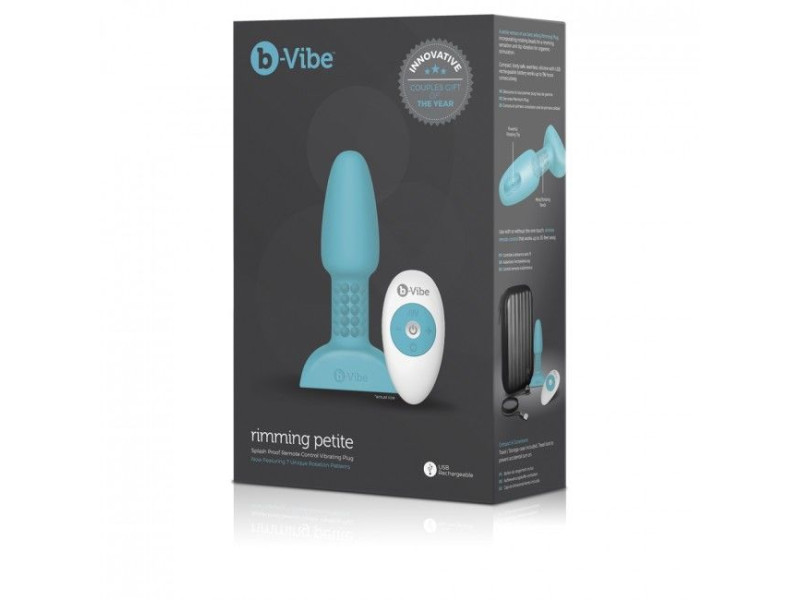 B-VIBE - RIMMING REMOTE CONTROL ANAL PLUG PETITE TEAL