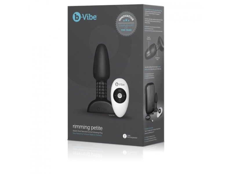 B-VIBE - RIMMING REMOTE CONTROL ANAL PLUG PETITE BLACK