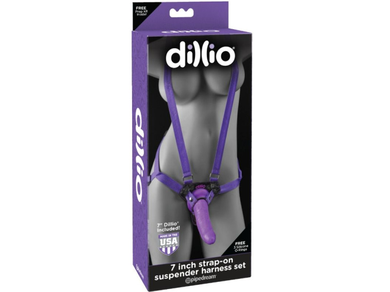 DILLIO - 7 INCH STRAP-ON  SUSPENDER HARNESS SET