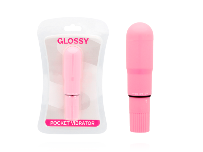 GLOSSY - POCKET VIBRATOR PINK