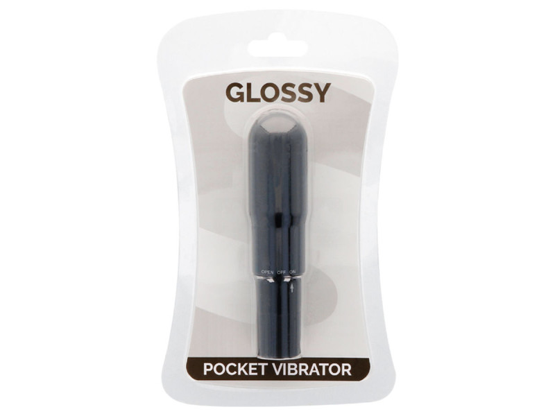 GLOSSY - POCKET VIBRATOR BLACK